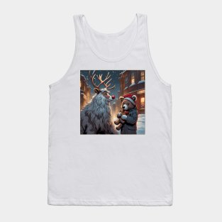 Teddy With Rudolf the Red Nose Reindeer Tank Top